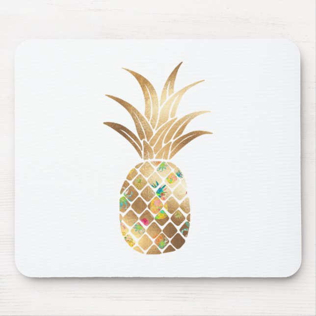 Ananas, Faux Guld+Collage Musmatta (Framsidan)