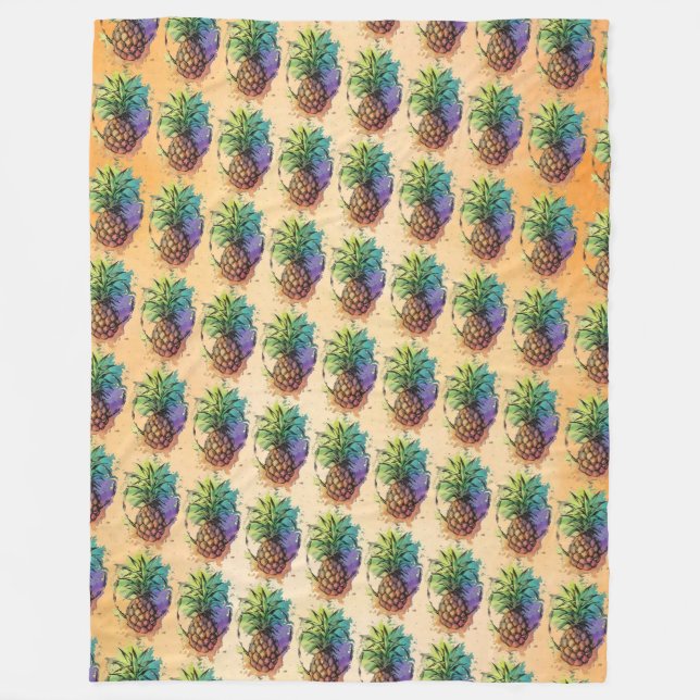 Ananas Fleecefilt (Framsidan)