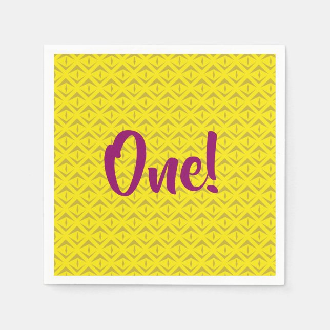 Ananas Födelsedagsfest Pappersservett (Framsidan)