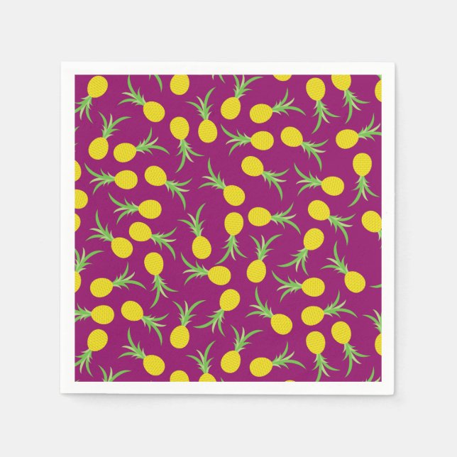 Ananas Födelsedagsfest Pappersservett (Framsidan)