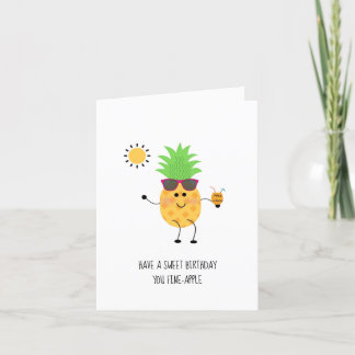 Ananas födelsekort - Stort, Roligt, vikt kort