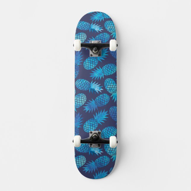 Ananas för blåttTiefärg Skateboard Bräda 20,5 Cm (Framsida)