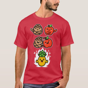 Ananas för Mashup Gräs Apple Fusion Toppen Pineapp T Shirt