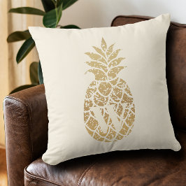 Ananas från Monogram Guld på Elfenbenskusten Kudde
