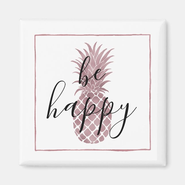 Ananas från ro Guld ska vara Lycklig Magnet (Framsidan)