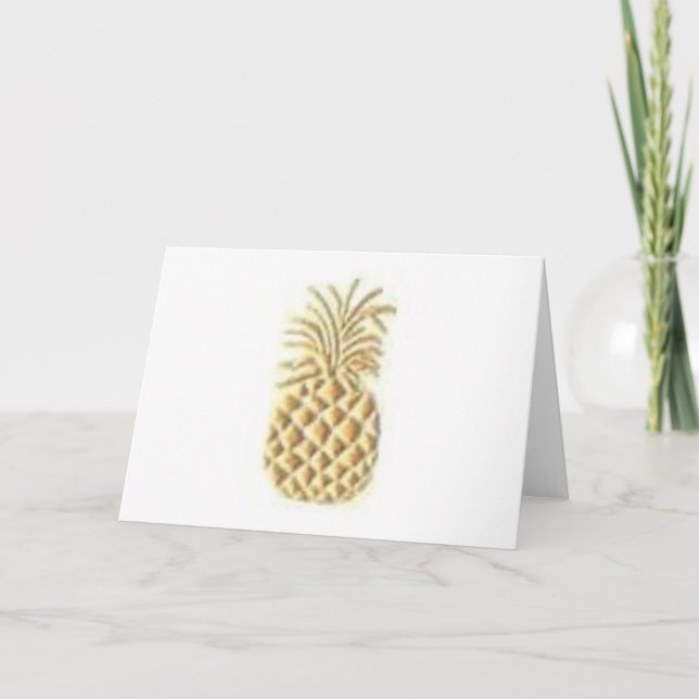 Ananas Frimärke Kort (Framsida)