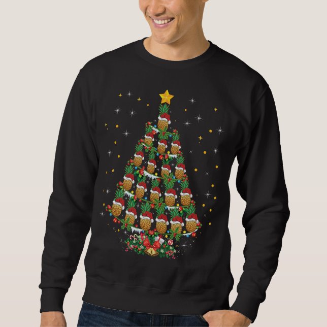Ananas Fruit Älskare Julafton Gift Pineapple Chris Lång Ärmad Tröja (Framsida)