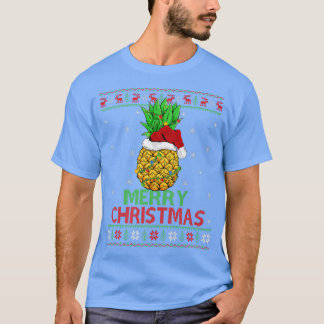 Ananas Fruit Julafton Ljus Ugly Anananas Merry C T Shirt