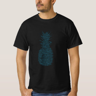 Ananas Fruit Silhouette Forme Nuage de Mots Texte T Shirt
