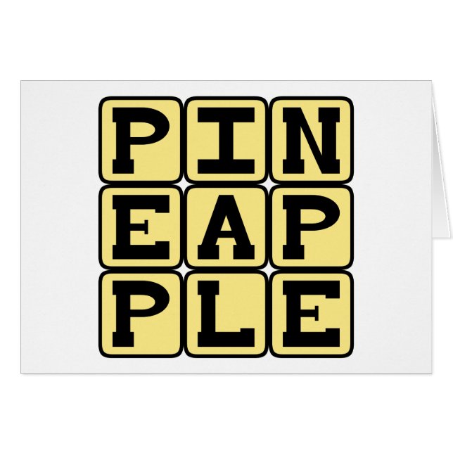 Ananas, frukt hälsningskort (Framsidan Horizontal)
