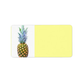 Ananas Frukt Strand Efterrätt Färgrik Tropisk Adressetikett