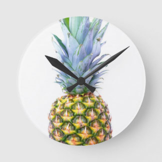 Ananas Frukt Strand Efterrätt Färgrik Tropisk Rund Klocka