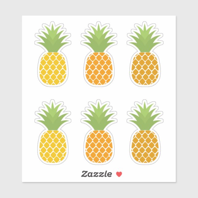 Ananas frukterna Anpassningsbar-Klippta vinylStick Klistermärken (Ark)