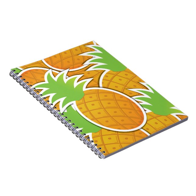 Ananas, funky anteckningsbok med spiral (Högra Sidan)