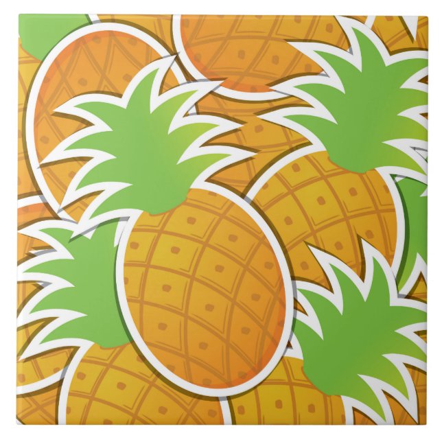 Ananas, funky kakelplatta (Framsidan)