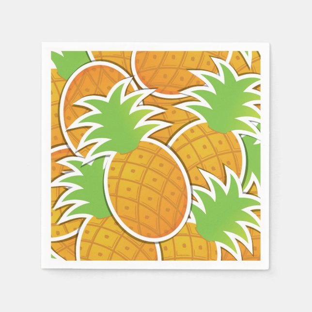 Ananas, funky pappersservett (Framsidan)