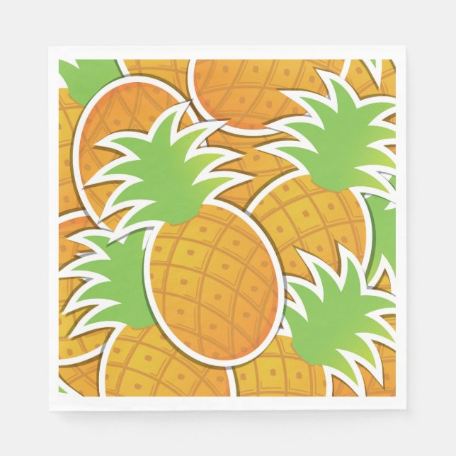 Ananas, funky pappersservett (Framsidan)