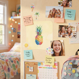 Ananas Fyrkantigt Klistermärke