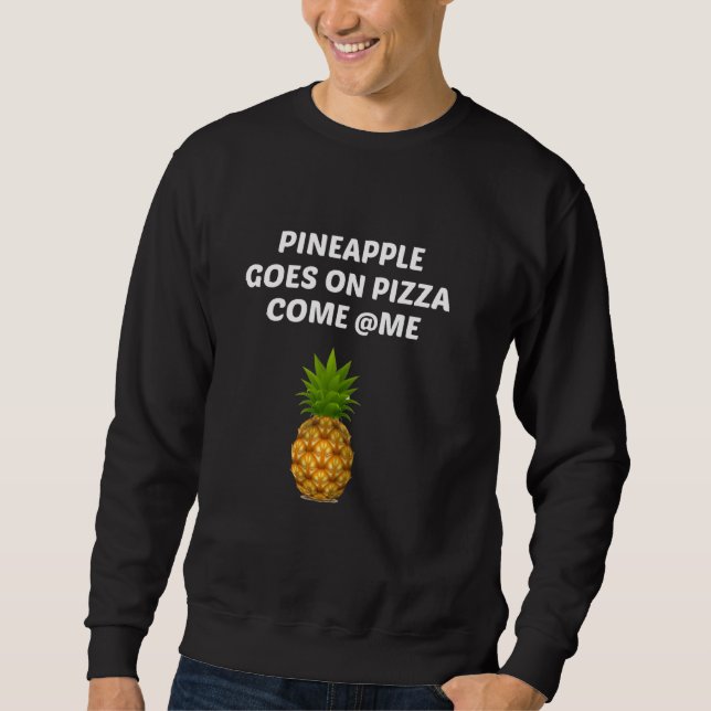 Ananas går på Pizza Lång Ärmad Tröja (Framsida)