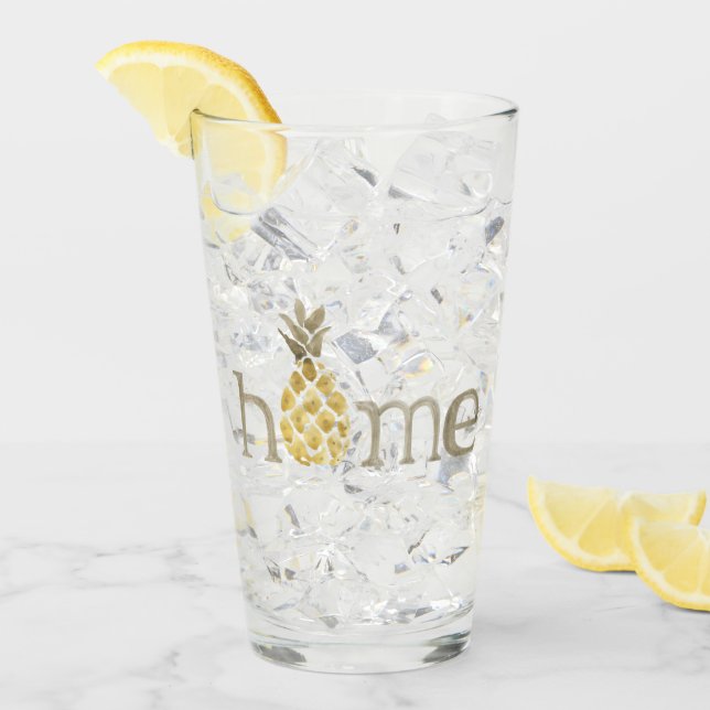Ananas, glas för vattenfärg i hemmet (Framsida Ice)