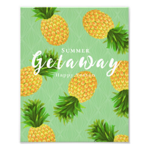 Ananas Grönt Fototryck