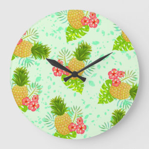 Ananas Grönt Stor Klocka