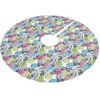 Ananas Grunge Handflatan Julgransmatta Borstad Polyester