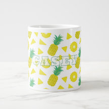 Ananas Gul Grön Frukt Mönster Modern