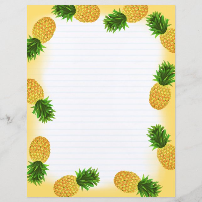 Ananas Gul Linjerad (Framsida)