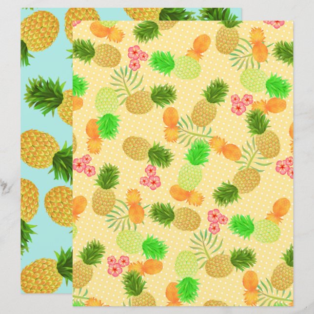 Ananas Gul Prickig Punkt (Fram/baksida)