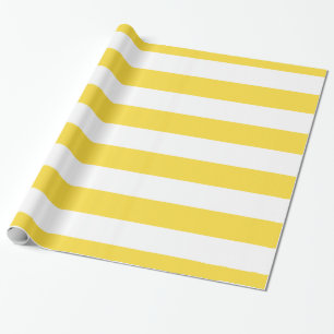 Ananas Gul, Vit XL Randigt Mönster Presentpapper