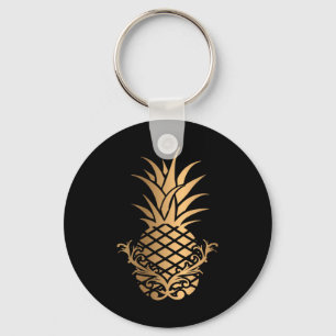 Ananas Guld Aloha Beacher T Shirt Hawaiian Hawa Nyckelring