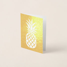Ananas Guld Folierat Kort