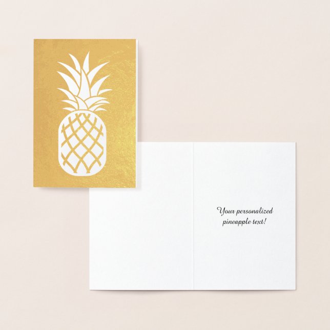 Ananas Guld Folierat Kort (Display)