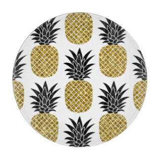 Ananas guld: Hand-Drawn White Seamless.