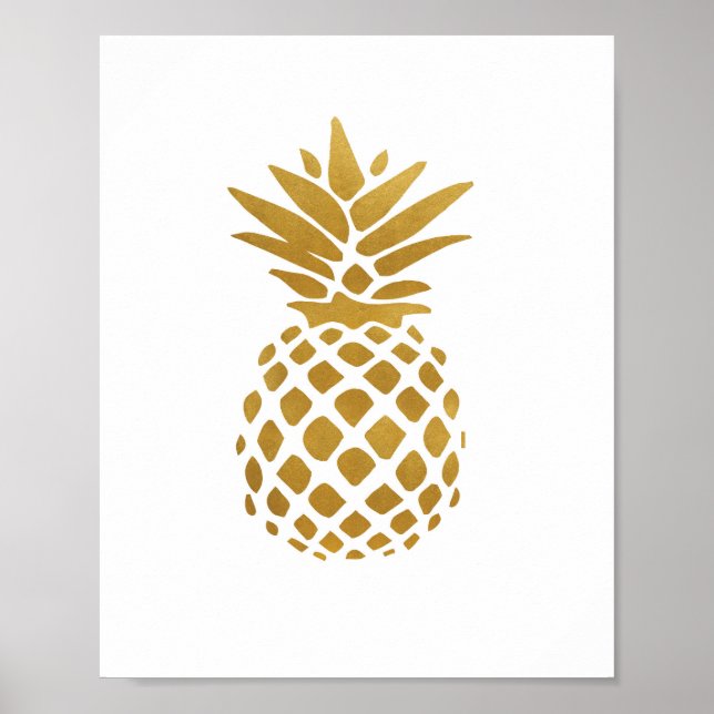 Ananas guld - konsutskrift poster (Framsidan)