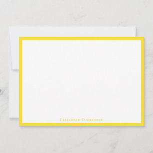 Ananas Gult Enkel minimalistisk Gräns-anmärkning Anteckningskort
