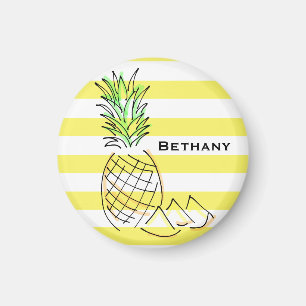 Ananas Gult Rand, sommartid, Personlig Magnet