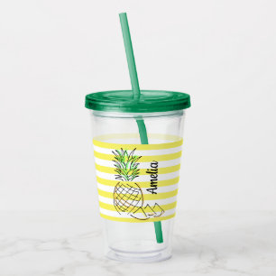 Ananas Gult Rand, sommartid, Personlig Take Away Mugg