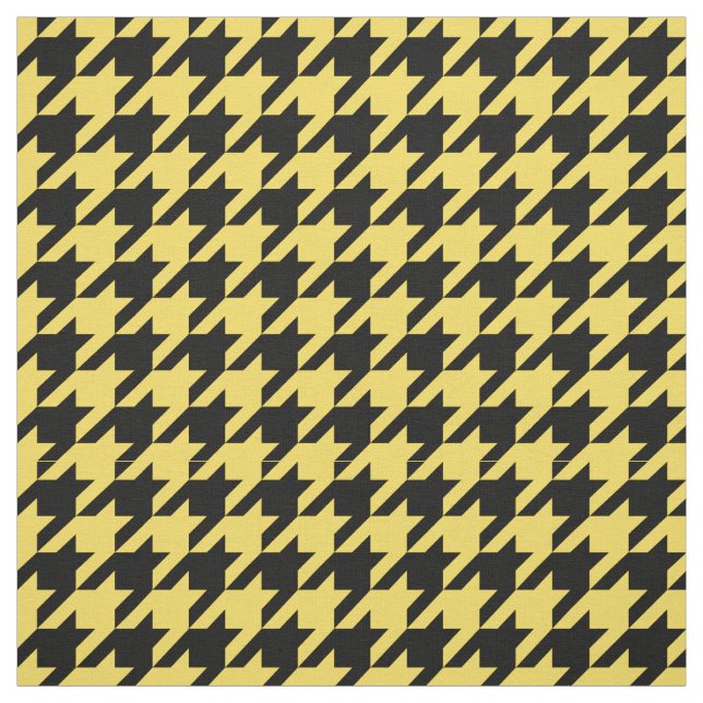 Ananas Gult, svart houndstooth Mönster #2M Tyg (Provkarta)