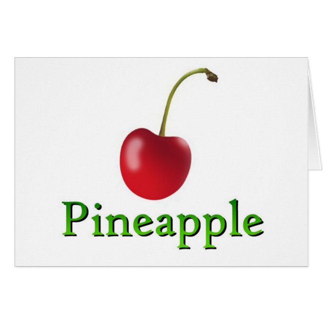 Ananas Hälsningskort (Framsidan Horizontal)