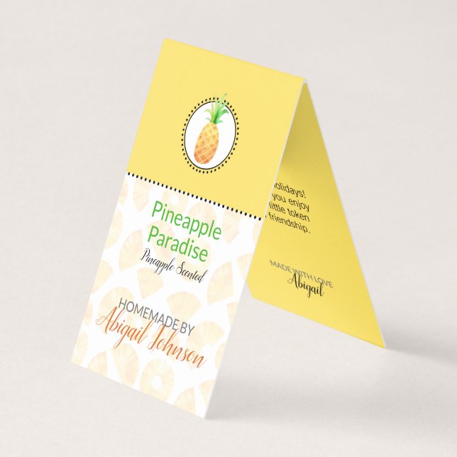 Ananas homemade Bath & Body Label | MÄRKRE Kort (Framsida)