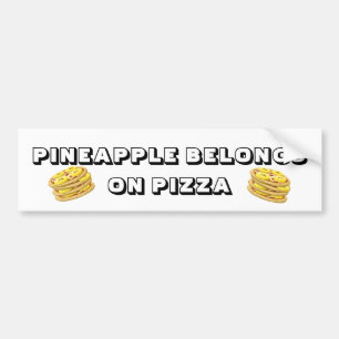 Ananas hör hemma på Pizzabildekal Bildekal