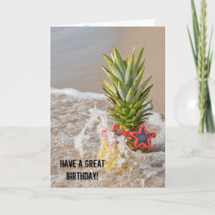 Ananas i sjögräs i våg kort