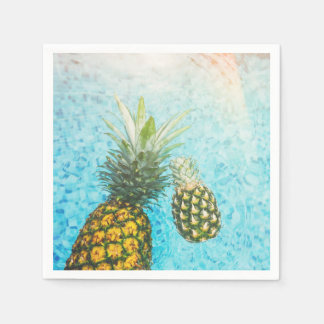 Ananas i Swimming Bassäng Pappersservett