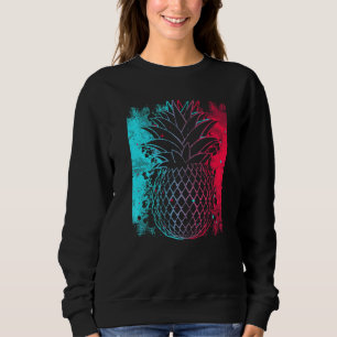 Ananas i Techno Färg Festival Synthesizer Vit T Shirt