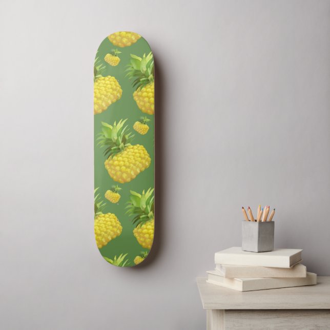 Ananas illustration mini skateboard bräda 18,5 cm (Väggkonst)
