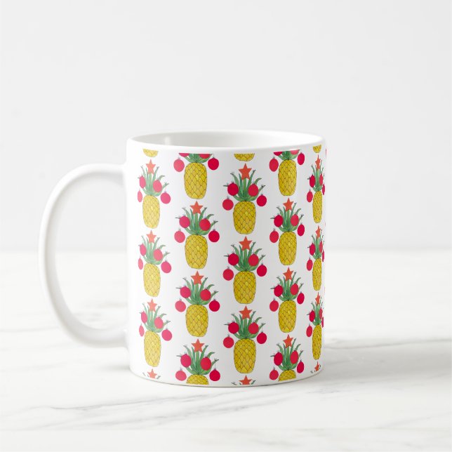Ananas Juldag Helgdag Kaffemugg (Vänster)