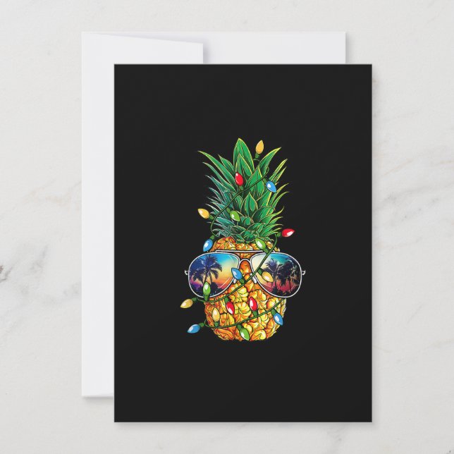 Ananas Julgran Ljus Julafton Manar Sunglasse Inbjudningar (Framsida)