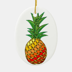 Ananas Julgransprydnad Keramik